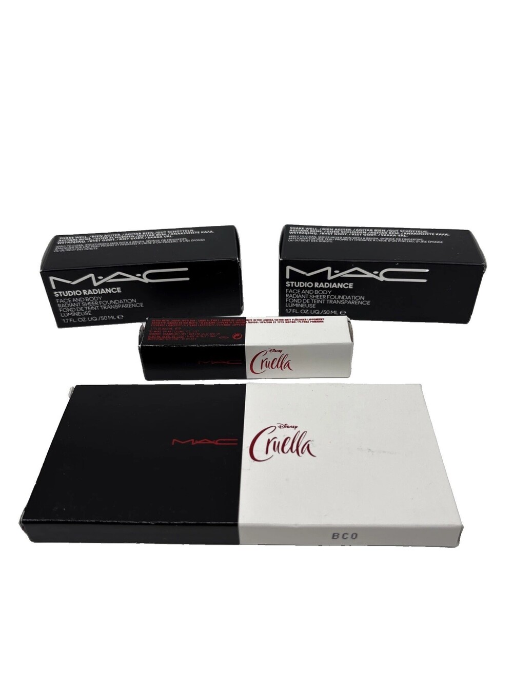 MAC Cosmetics Makeup Lot Studio Radiance Foundation Disney Cruella Collection